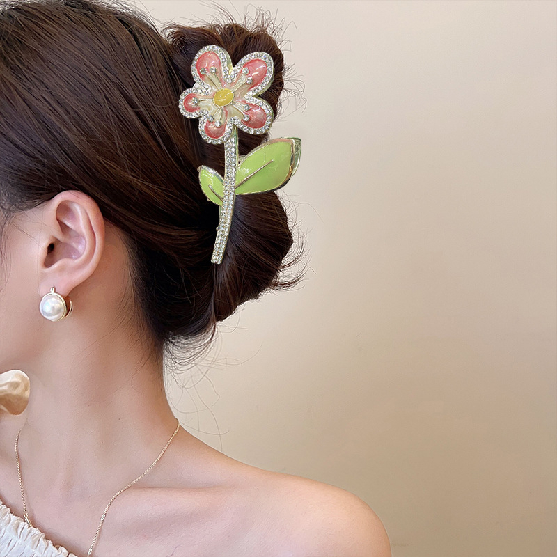 Kẹp Tóc Hình Cá Mập Đính Đá Sang Trọng Phong Cách Hàn Quốc