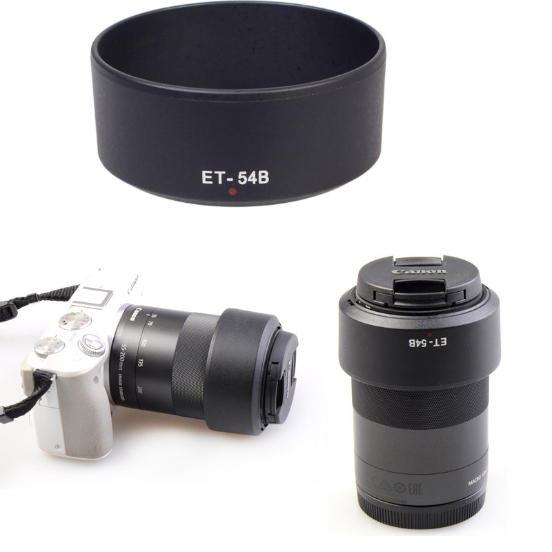 Loa Che Nắng BIZOE ET-54B Cho Máy Ảnh Canon Micro EF-M 55-200 STM M100 / M3 / M5 / M6 / M10 / 52mm
