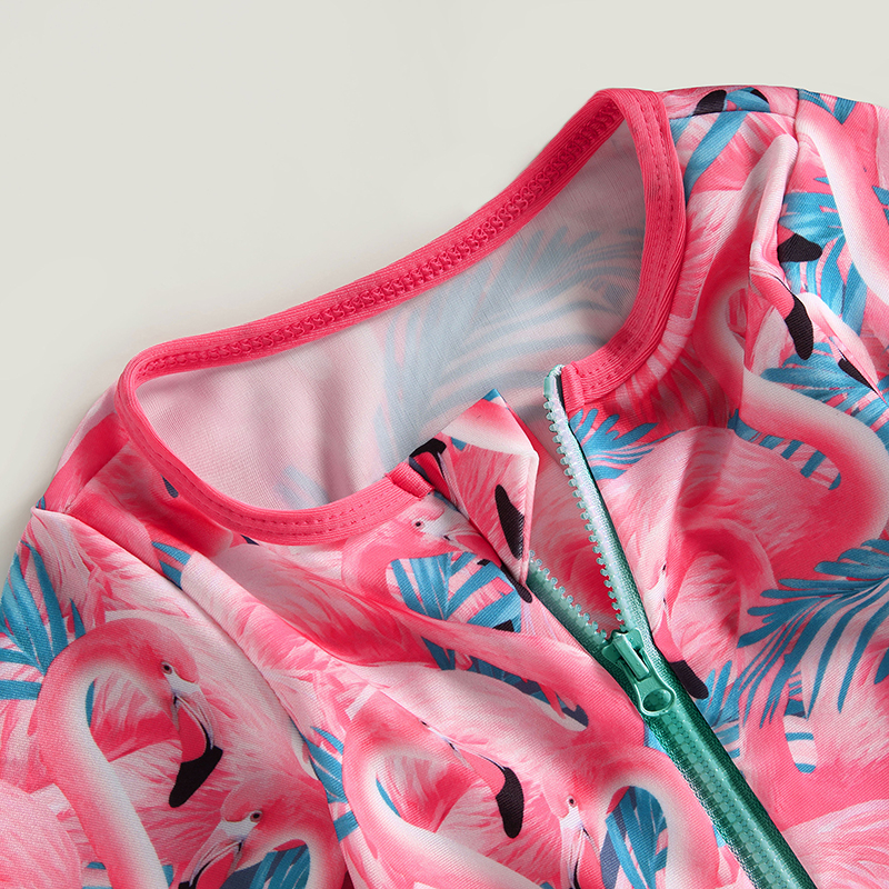 Bộ Đồ Bơi + Mũ Chống Nắng Tay Dài In Họa Tiết Dâu Tây Dễ Thương Cho Bé Gái 6 Tháng-3 Tuổi