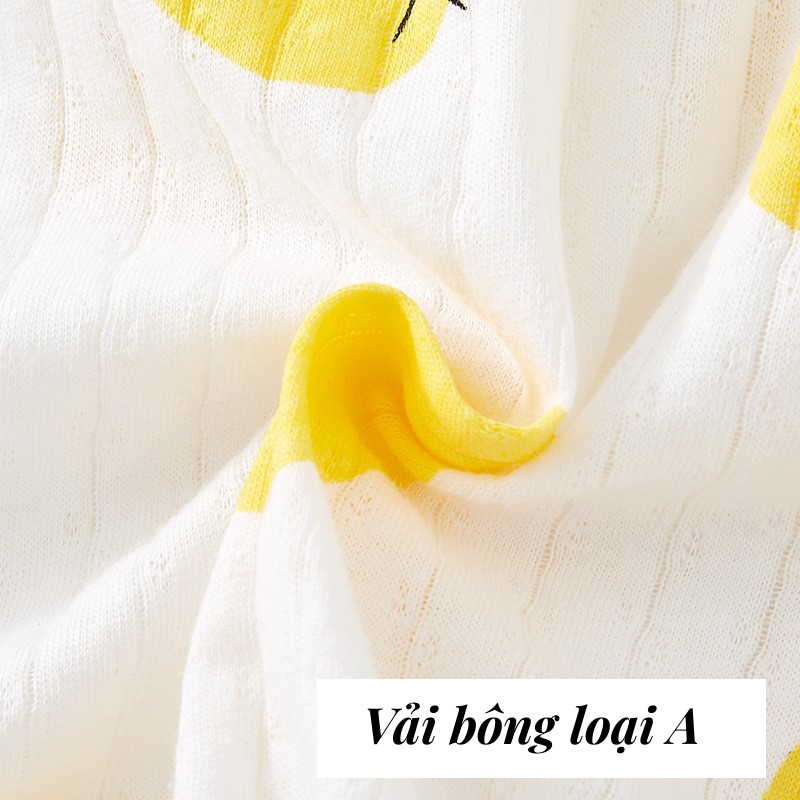 Sun baby Áo Liền Quần Hai Dây Họa Tiết Trái Cây Thời Trang Mùa Hè Cho