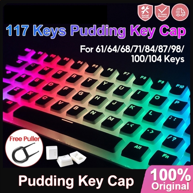 Pudding Keycap mới Cấu hình OEM Chất liệu PBT Truyền ánh sáng RGB Bàn phím cơ học Keycaps 114 Phím | BigBuy360 - bigbuy360.vn