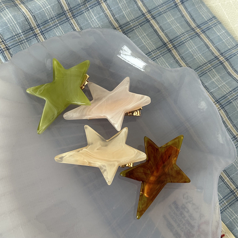 Bộ 2 Kẹp Tóc Mái Đầu Vịt / Kẹp Tóc Một Chiều Axit acetic Trong Suốt Kiểu Nhật Hàn Ngọt Ngào Cho Nữ