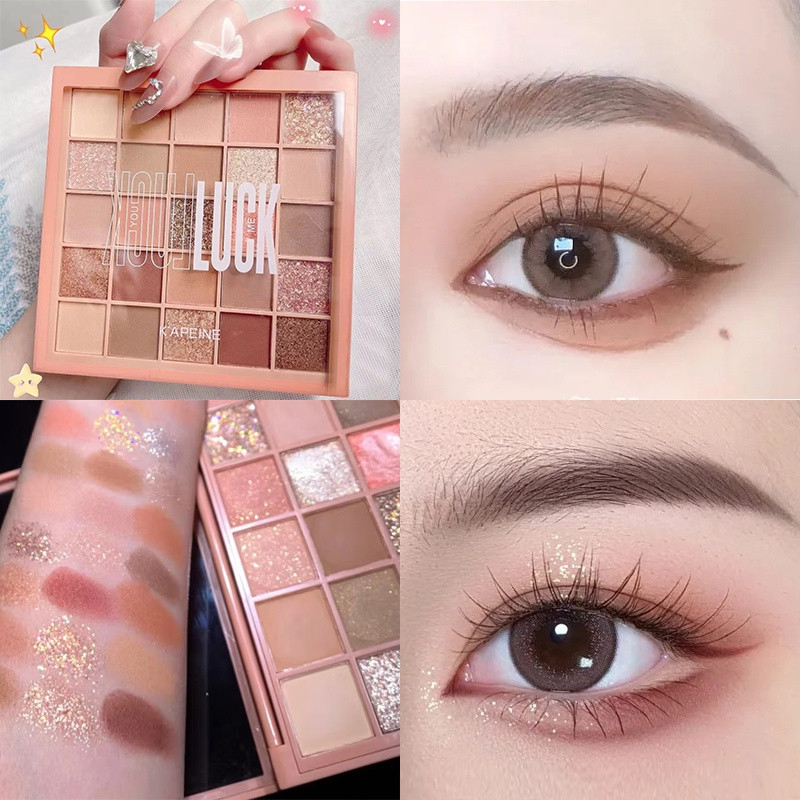 Bảng phấn mắt K'APEINE, phấn mắt nội địa trung 25 ô makeup tông cam hồng đào C5