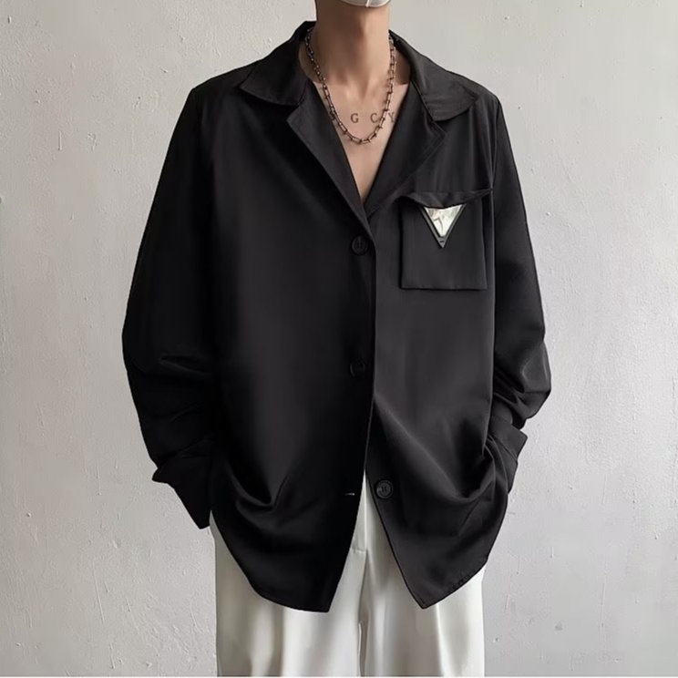 Áo Sơ Mi Nam Tay Dài Cổ Cao Phong Cách Hàn Quốc Thời Trang Mùa Xuân Size M-3XL