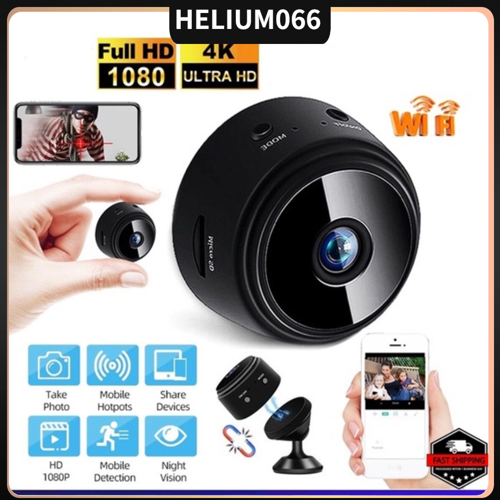 CAMERA IP WIFI Bộ Báo Động Truy Cập Điều Khiển Từ Xa Không Dây HD WiFi 150° Camera Thể Thao Góc Rộng Góc Rộng Helium066