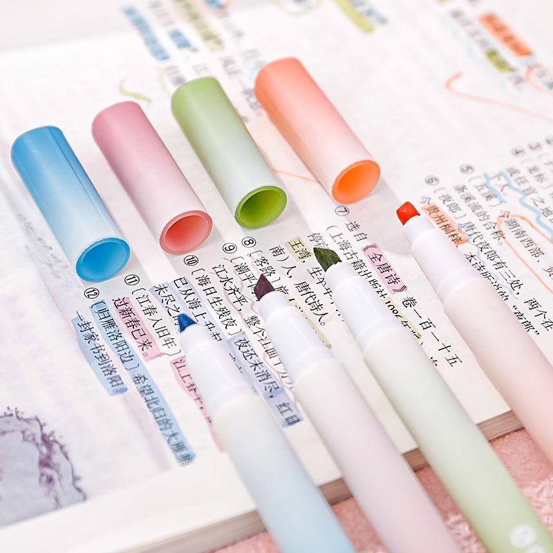 Set 4 Bút Đánh Dấu Nhiều Màu Sắc Đáng Yêu Dành Cho Văn Phòng / Trường Học