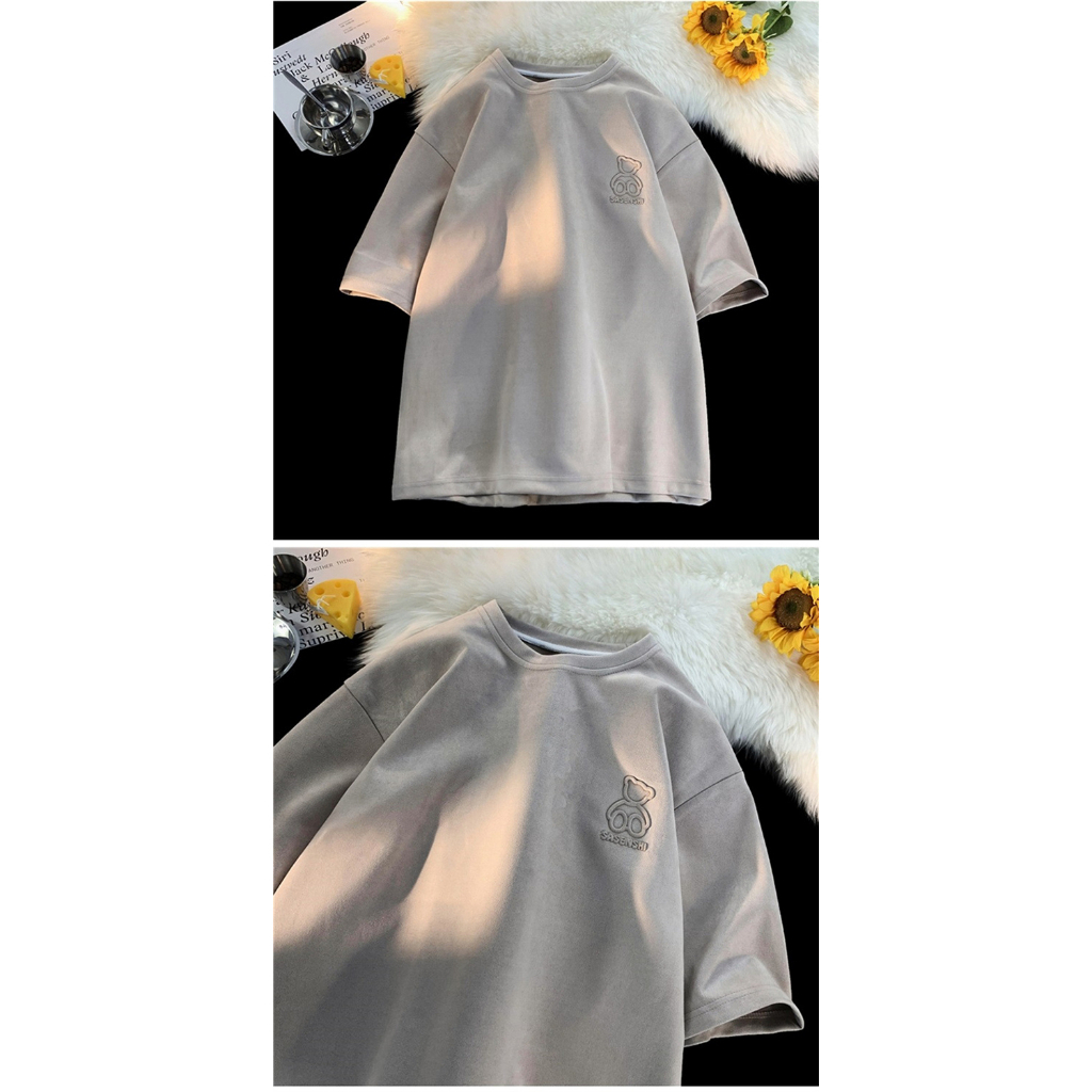 Áo Thun Tay Ngắn In Hình Gấu Thời Trang Mùa Hè Cho Nam 200G