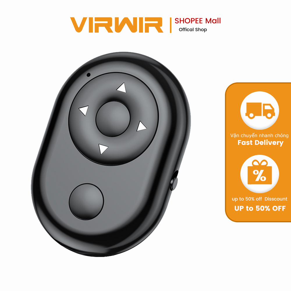 Điều khiển từ xa VIRWIR không dây Bluetooth hỗ trợ chụp ảnh cho điện thoại/ máy ảnh