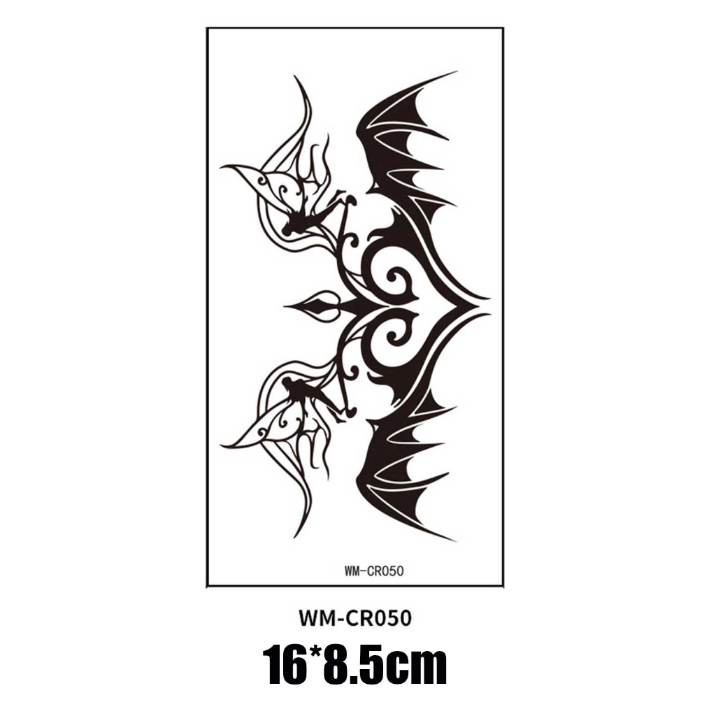 Hình Xăm Dán Tạm Thời Chống Nước Màu Đen Quyến Rũ