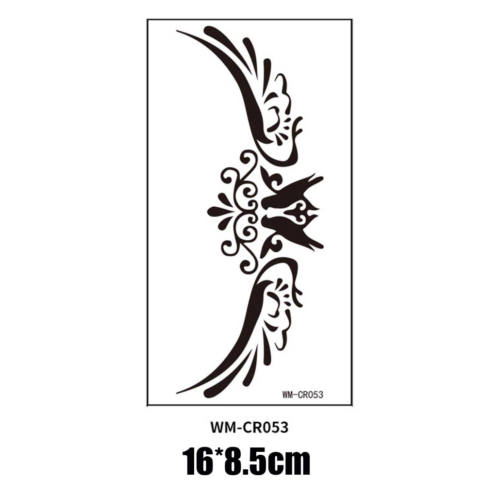 Hình Xăm Dán Tạm Thời Chống Nước Màu Đen Quyến Rũ