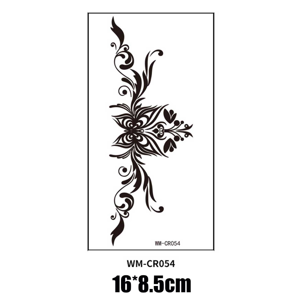 Hình Xăm Dán Tạm Thời Chống Nước Màu Đen Quyến Rũ