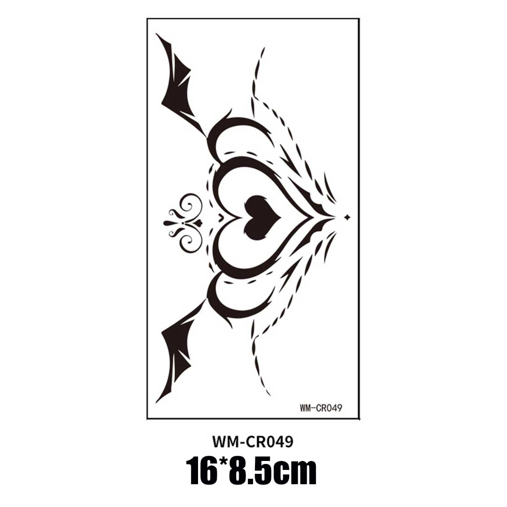 Hình Xăm Dán Tạm Thời Chống Nước Màu Đen Quyến Rũ