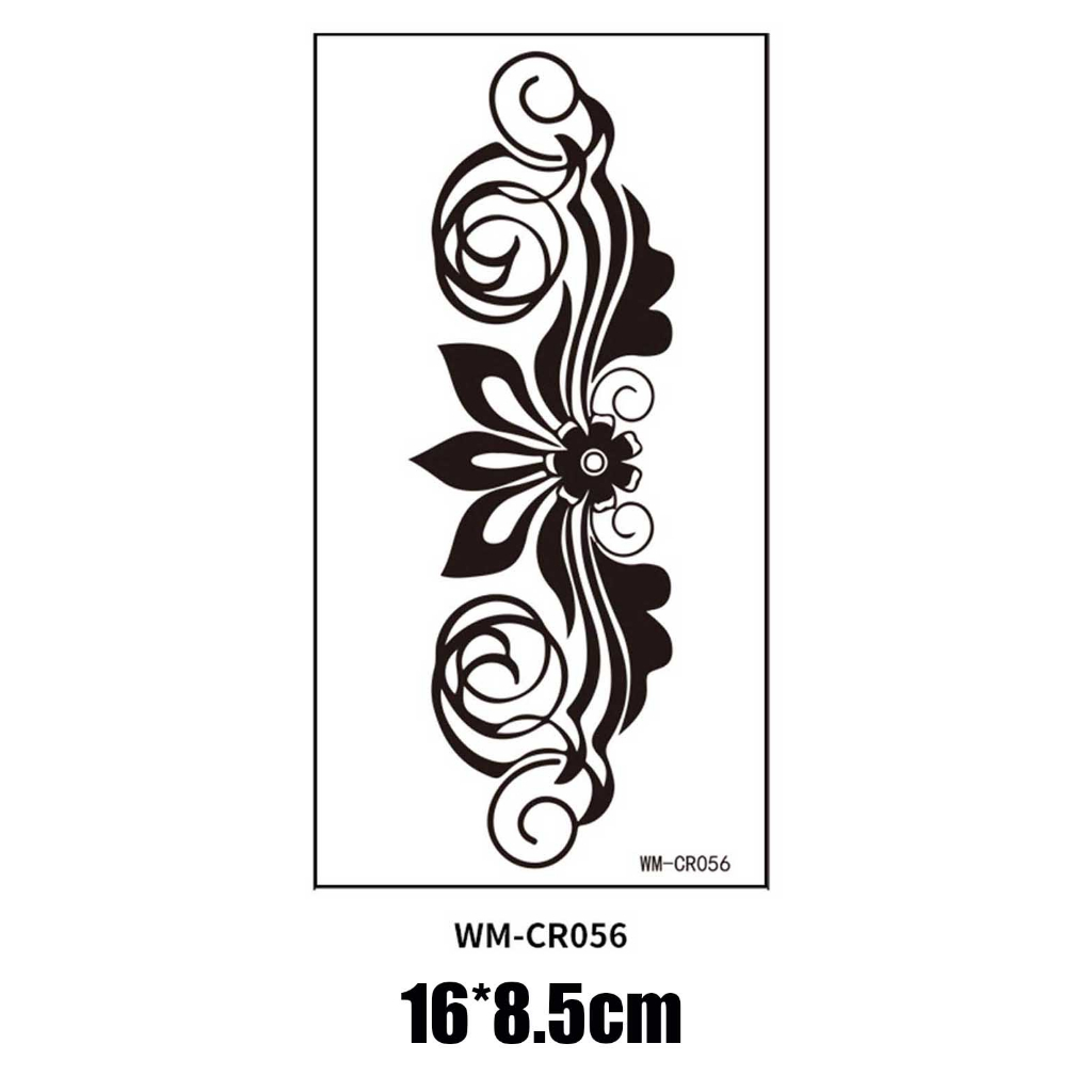 Hình Xăm Dán Tạm Thời Chống Nước Màu Đen Quyến Rũ