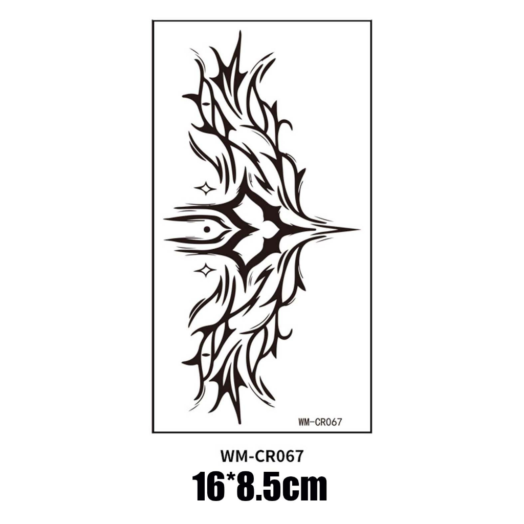 Hình Xăm Dán Tạm Thời Chống Thấm Nước Màu Đen