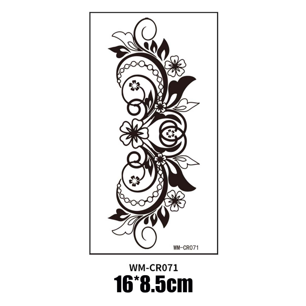 Hình Xăm Dán Tạm Thời Chống Thấm Nước Màu Đen