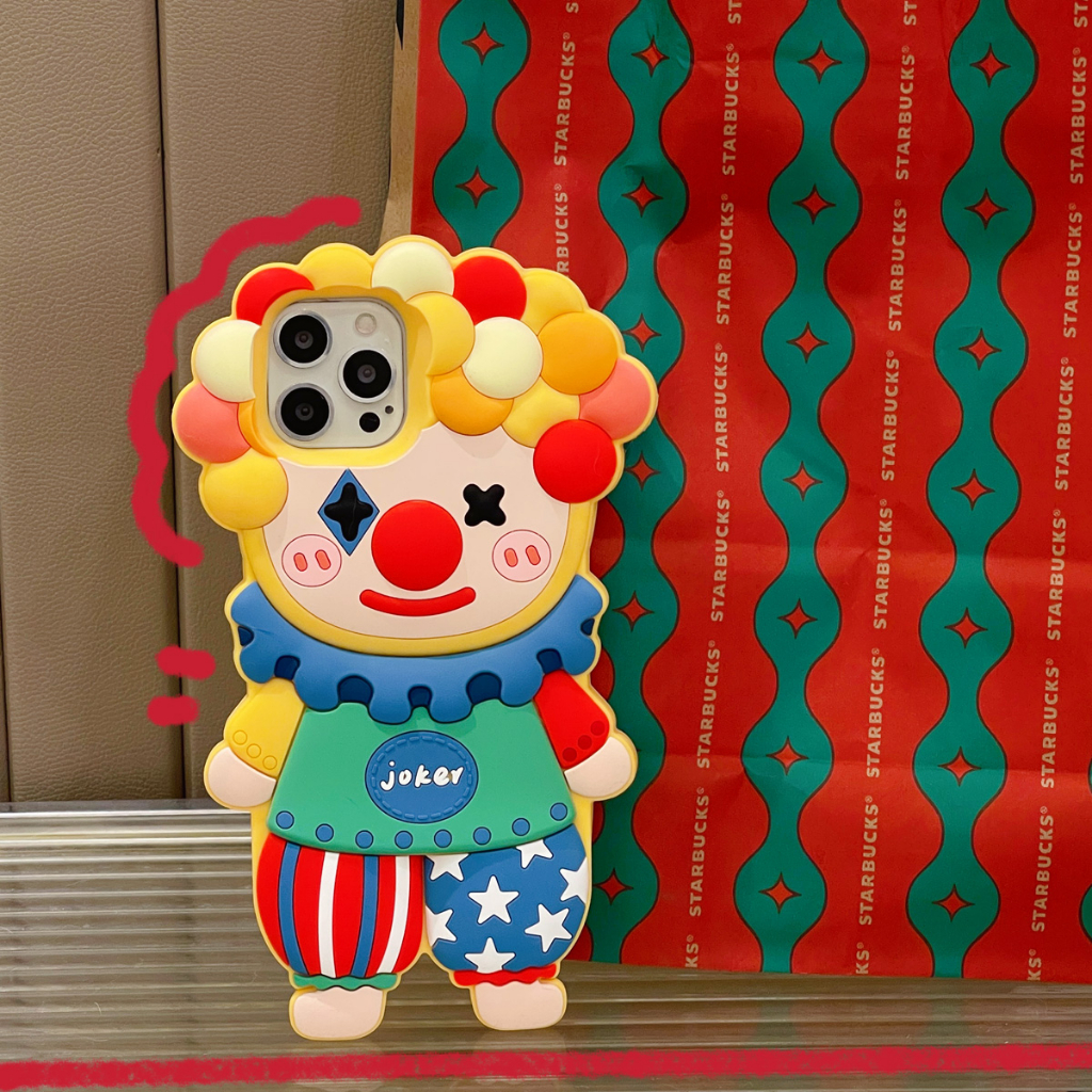 Ốp Điện Thoại Silicon Hình Joker 3D Cho Iphone 11 12 13 14 Pro max