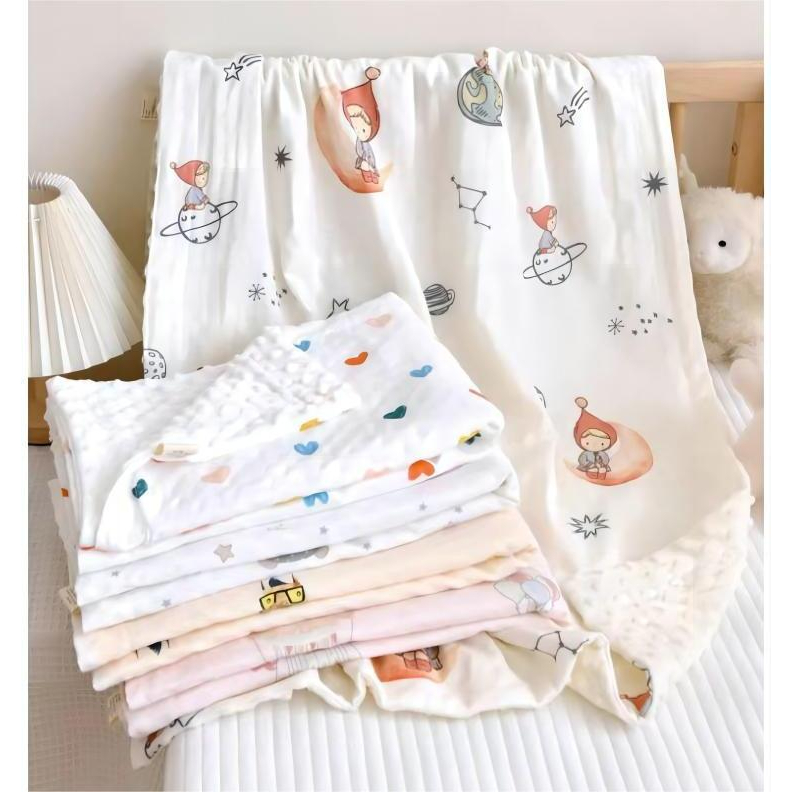 Chăn Cotton nguyên chất cho bé sơ sinh Chăn xe đẩy trẻ sơ sinh Đồ dùng cho trẻ sơ sinh