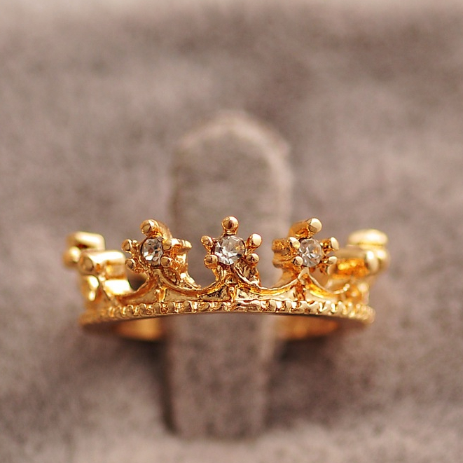 Nhẫn Hình Vương Miện Công Chúa Phong Cách Hàn Quốc Cho Nữ