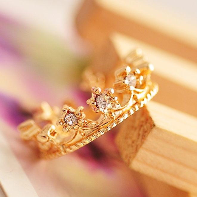 Nhẫn Hình Vương Miện Công Chúa Phong Cách Hàn Quốc Cho Nữ