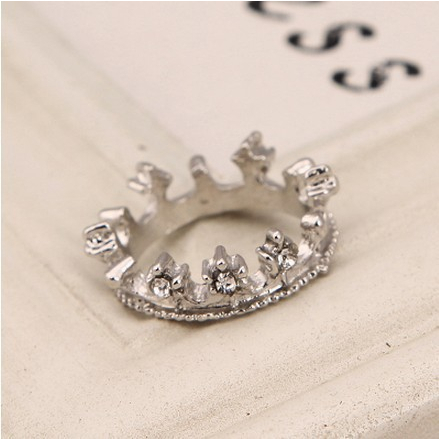 Nhẫn Hình Vương Miện Công Chúa Phong Cách Hàn Quốc Cho Nữ