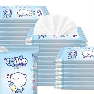 Hey Set 10 Khăn Ướt Lau Khô Dễ Dàng Mang Theo Chăm Sóc Người Lớn Và Trẻ Em