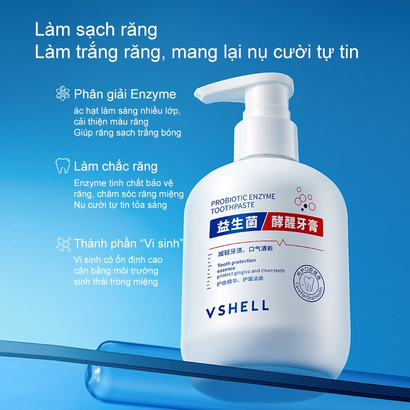 Kem đánh răng làm trắng làm trắng răng 250g  Giảm Vết Ố Vàng Trên Răng giảm sâu răng Giữ Hơi Thở Thơm Mát