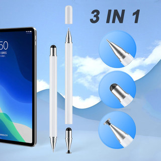 Bút cảm ứng đa năng 3 trong 1 cho máy tính bảng iPad & Android Bút chì màn hình cảm ứng cho iOS Điện thoại di động Samsung Xiaomi