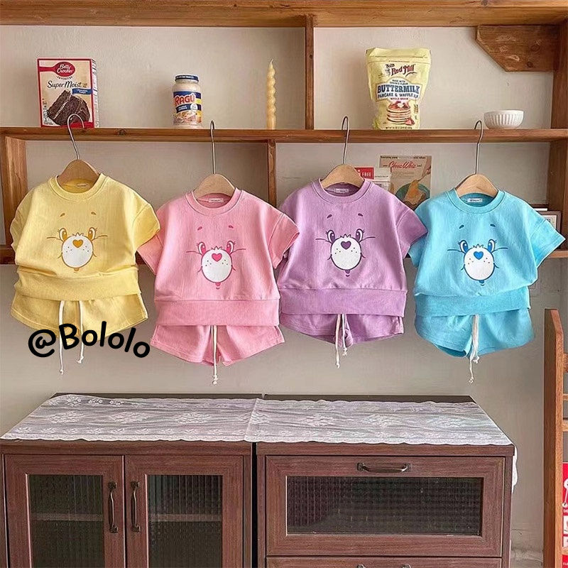 Bololo Set Đồ Thể Thao Hai Món Họa Tiết Hoạt Hình Phong Cách Hàn Quốc Cho Bé Trai Và Gái