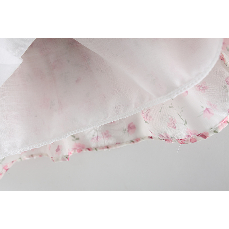 Đầm Chiffon Tay Ngắn Phồng Dáng Rộng Dễ Thương Thời Trang Mùa Hè Cho Bé Gái 1-3 Tuổi