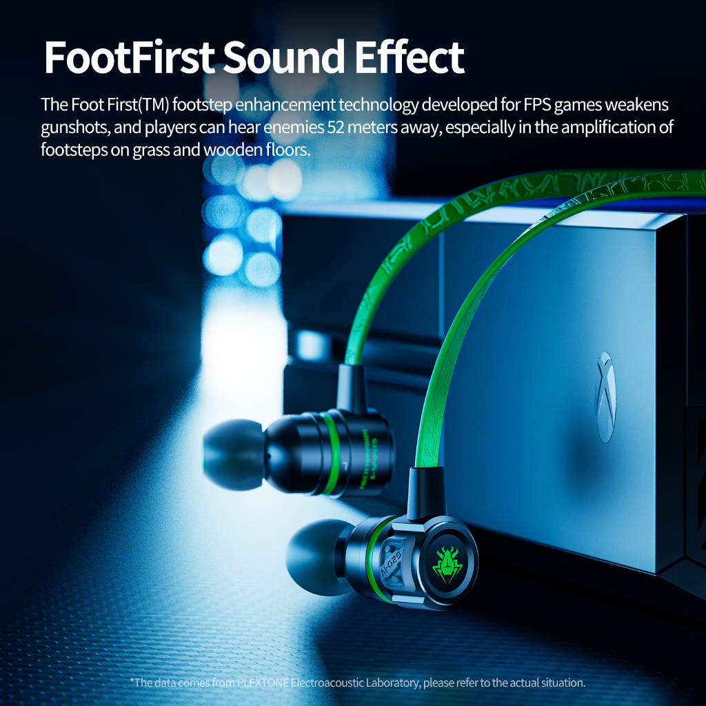Tai nghe nhét tai PLEXTONE G20 có dây chơi game giắc cắm 3.5mm/ Type C tiện lợi
