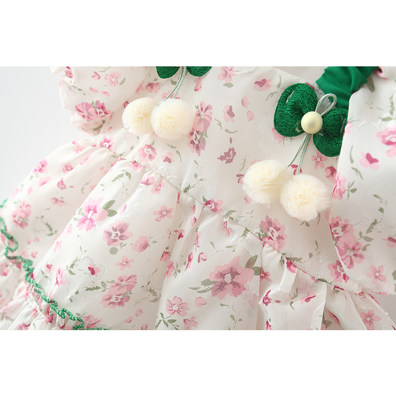 Đầm Công Chúa Xếp Tầng Cổ Vuông Dễ Thương Thời Trang Mùa Hè Cho Bé Sơ Sinh