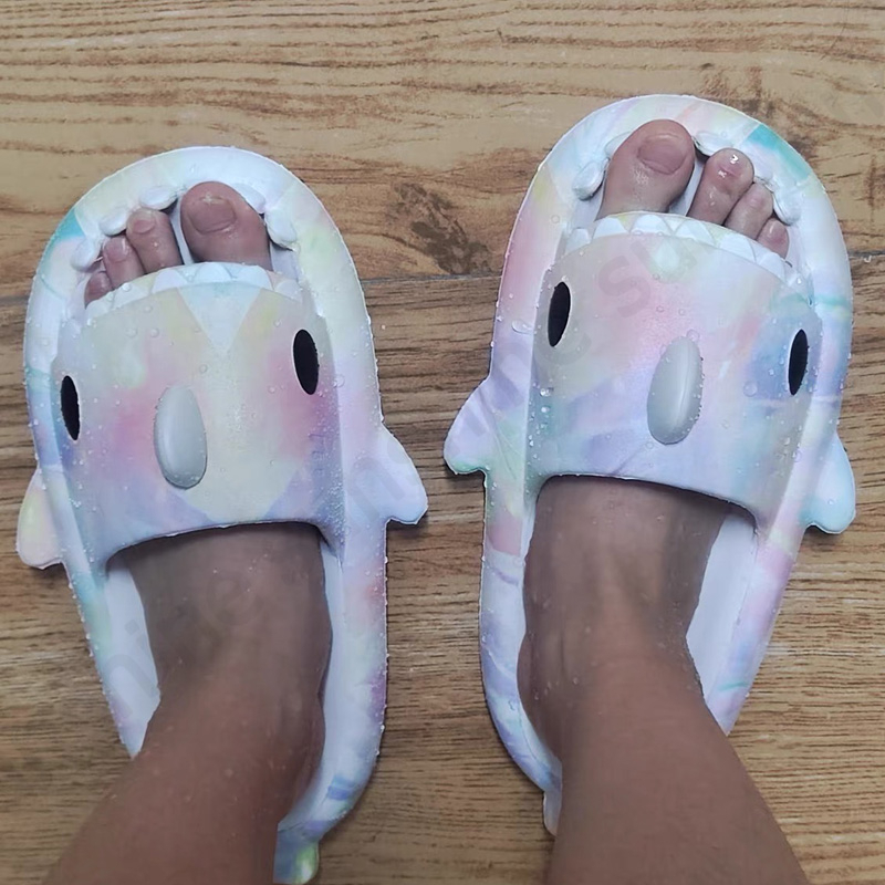 Dép Quai Ngang , Dép Cá Mập Phối Nhiều Màu Dễ Thương Cho Nam Nữ