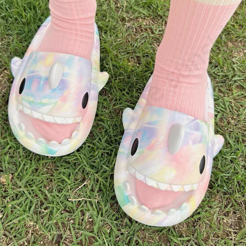 Dép Quai Ngang , Dép Cá Mập Phối Nhiều Màu Dễ Thương Cho Nam Nữ