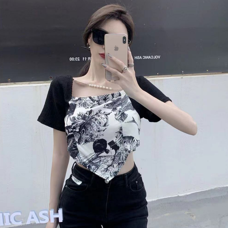 Áo Thun COZOK Ngắn Tay Thời Trang Hàn Quốc Cho Nữ