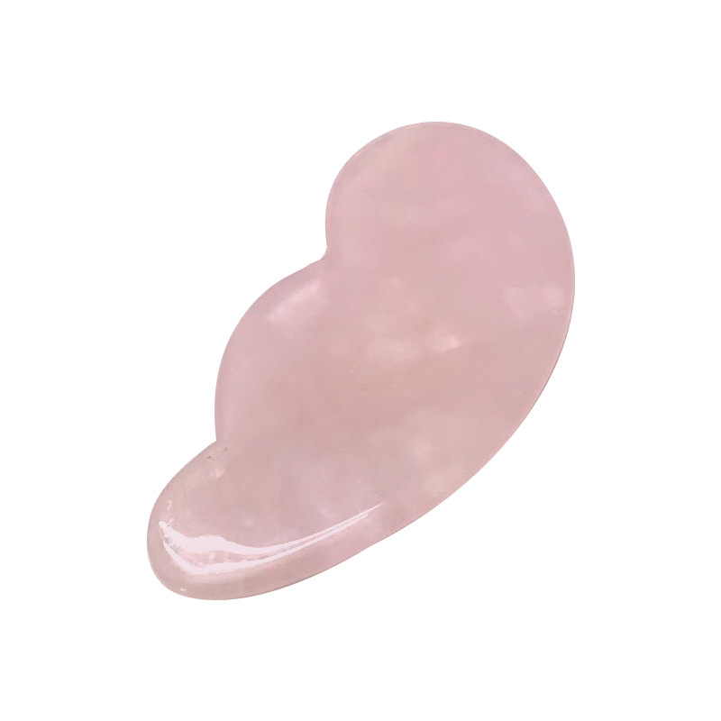 Cây Lăn Mát Xa Mặt Bằng Pha Lê Hình Trái Tim Màu Hồng Ngọc Bích Tự Nhiên