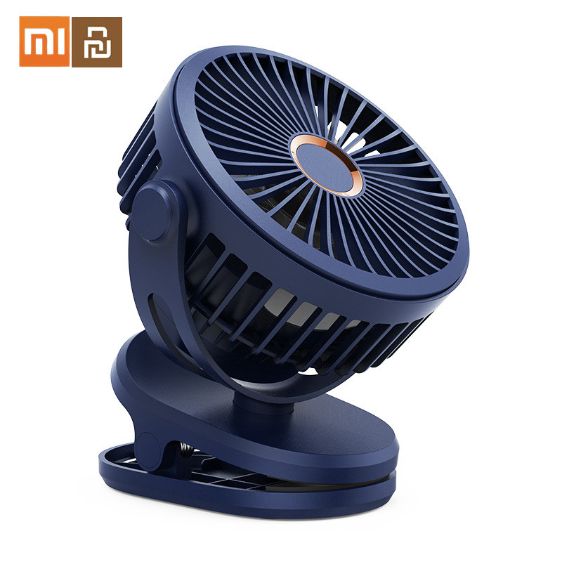 Quạt Sạc USB Xiaomi Youpin Dung Lượng Pin 10000Mah Có Kẹp Gắn Bàn Tiện Dụng Trong 64 Giờ