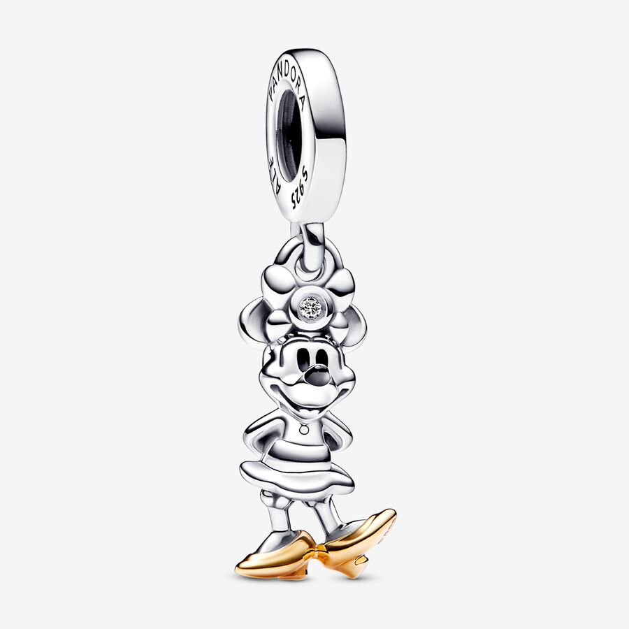 DISNEY Mặt Dây Chuyền Bạc 925 Hình Chuột Minnie Xinh Xắn