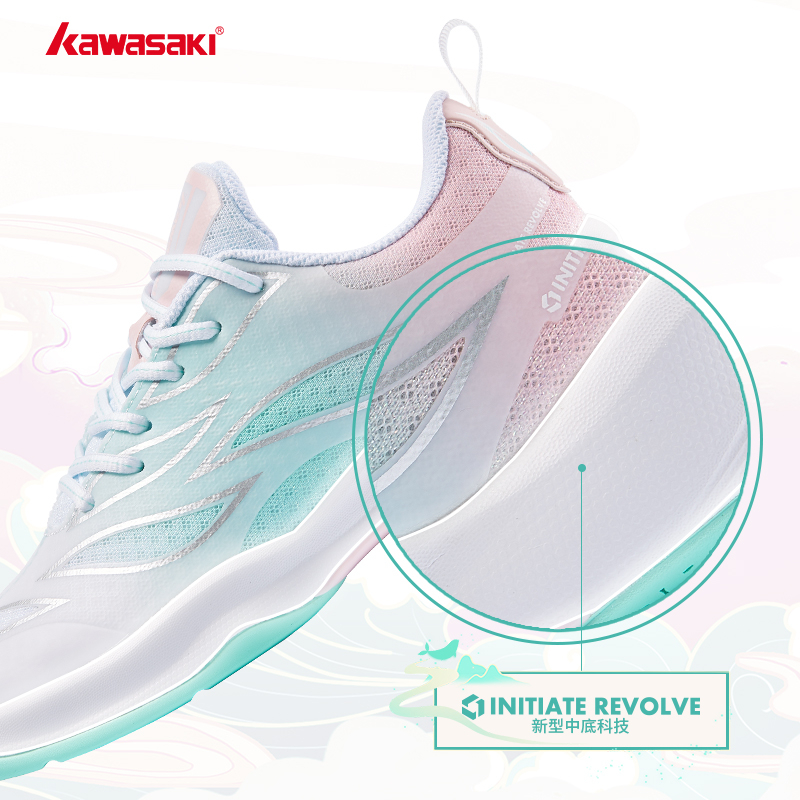 Kawasaki Giày Thể Thao Chơi Cầu Lông Chuyên Nghiệp k1b41-a2301