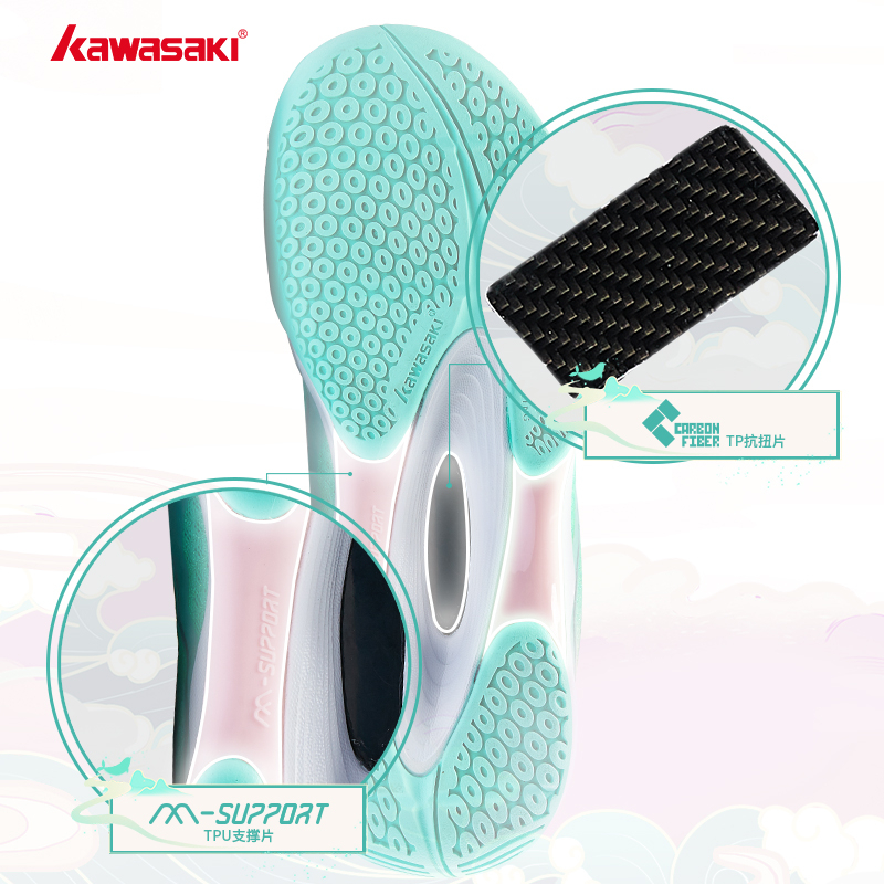 Kawasaki Giày Thể Thao Chơi Cầu Lông Chuyên Nghiệp k1b41-a2301