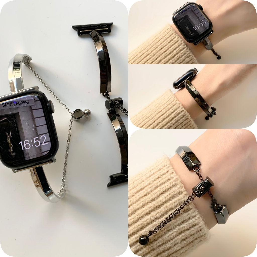 Dây Đeo Đồng Hồ Bằng Kim Loại 49mm 45mm 44mm 40mm 42mm 38mm 41mm Cho iWatch Series SE 8 7 6 5 4 3 2 1