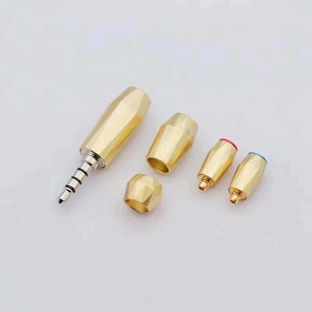One Bộ Đầu Cắm Tai Nghe Mạ Vàng / Bạc 3.5mm 4.4mm 2.5mm Diy