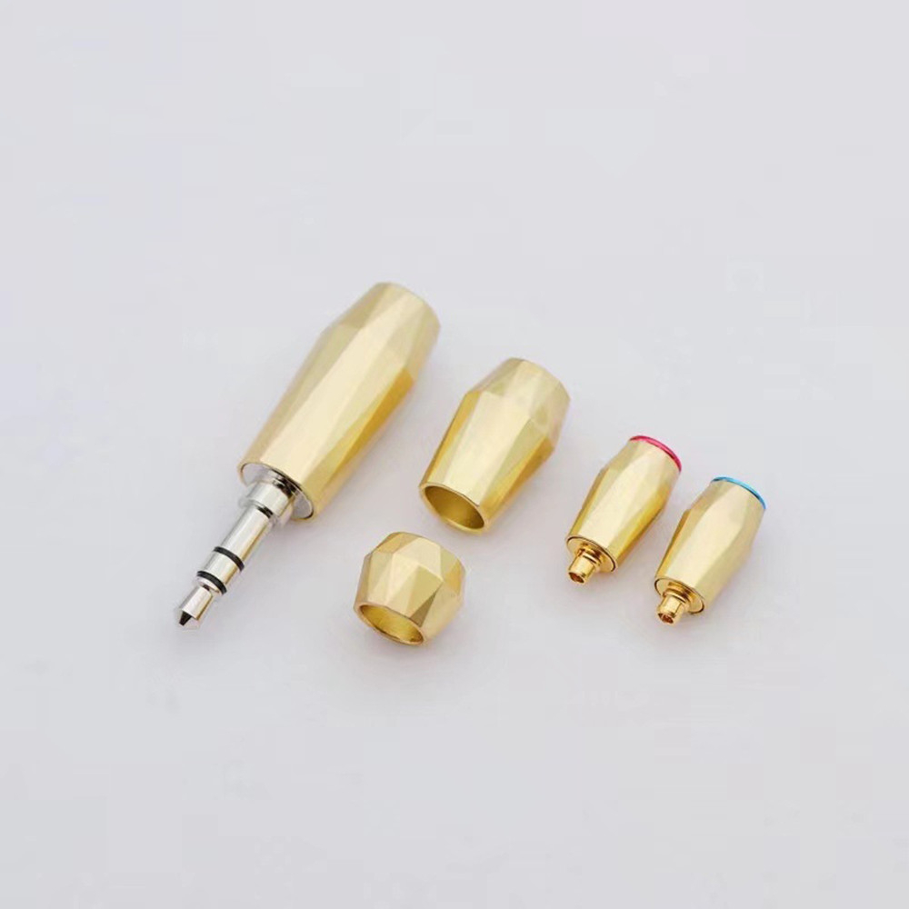 One Bộ Đầu Cắm Tai Nghe Mạ Vàng / Bạc 3.5mm 4.4mm 2.5mm Diy