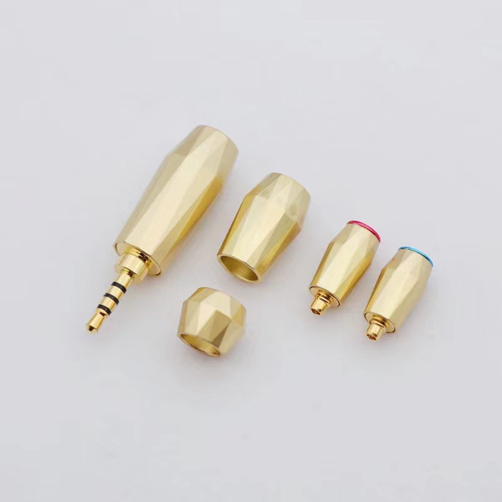 One Bộ Đầu Cắm Tai Nghe Mạ Vàng / Bạc 3.5mm 4.4mm 2.5mm Diy