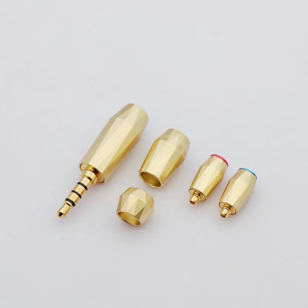 One Bộ Đầu Cắm Tai Nghe Mạ Vàng / Bạc 3.5mm 4.4mm 2.5mm Diy