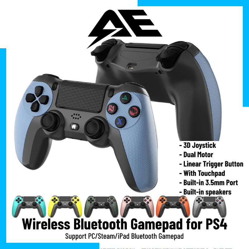 Tay Cầm Chơi Game PS4-3D Bluetooth Không Dây Hai Nút Cảm Ứng 3.5mm Cho PC / iPad