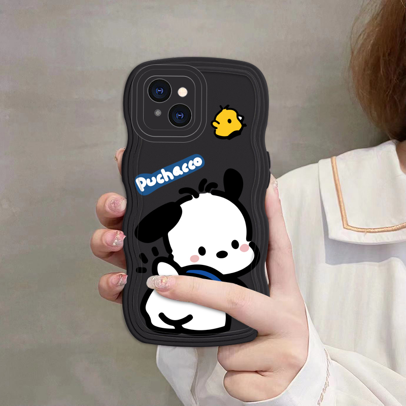 Ốp Điện Thoại Tpu In Hình Chó Đáng Yêu Viền Lượn Sóng Chống Rơi Vỡ Cho iPhone 13 11 14pro 12Promax 7plus 13Pro 14 11Pro