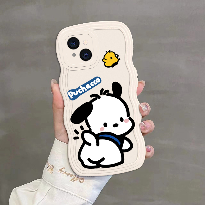 Ốp Điện Thoại Tpu In Hình Chó Đáng Yêu Viền Lượn Sóng Chống Rơi Vỡ Cho iPhone 13 11 14pro 12Promax 7plus 13Pro 14 11Pro