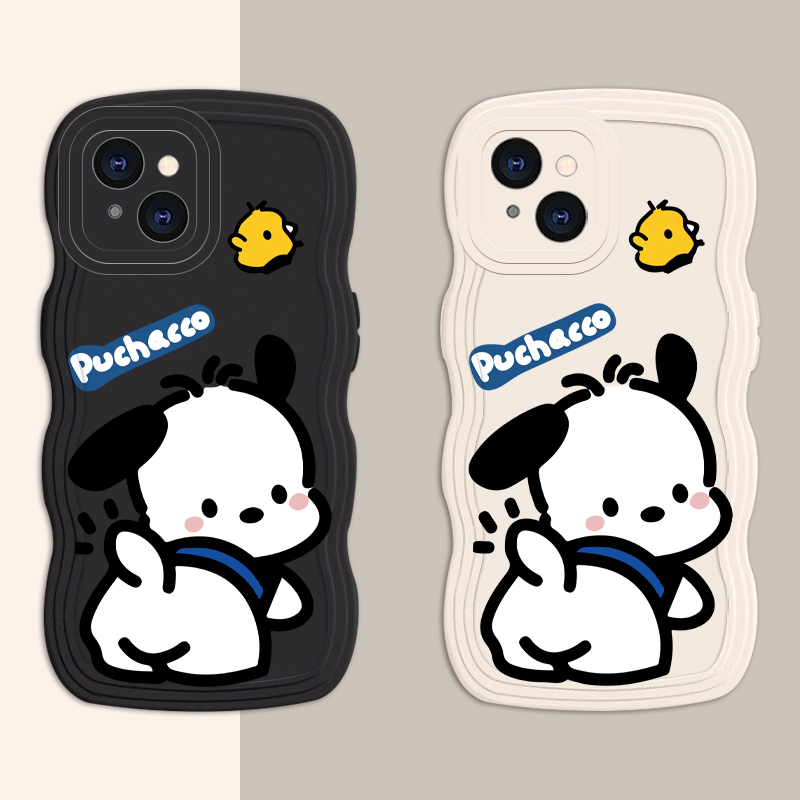 Ốp Điện Thoại Tpu In Hình Chó Đáng Yêu Viền Lượn Sóng Chống Rơi Vỡ Cho iPhone 13 11 14pro 12Promax 7plus 13Pro 14 11Pro