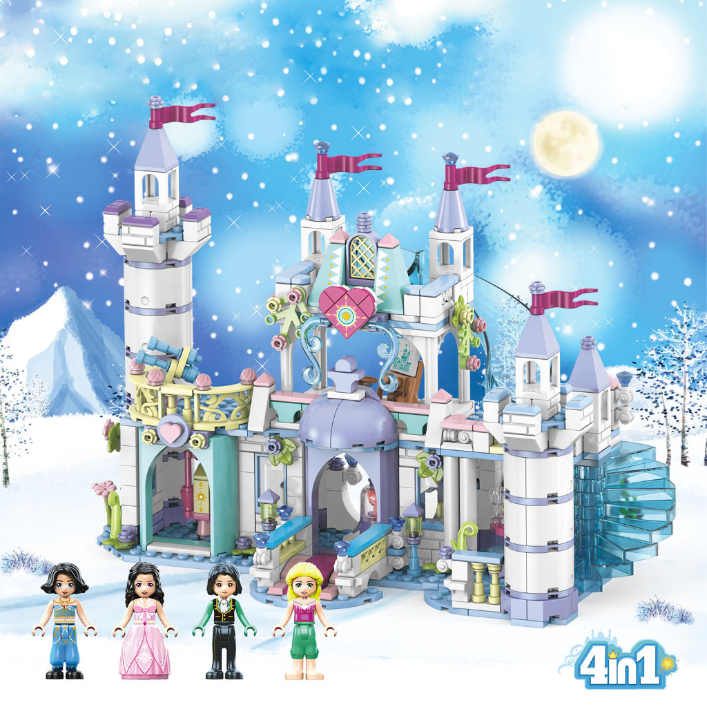 Mô Hình Lắp Ráp Lâu Đài Băng Giá Elsa