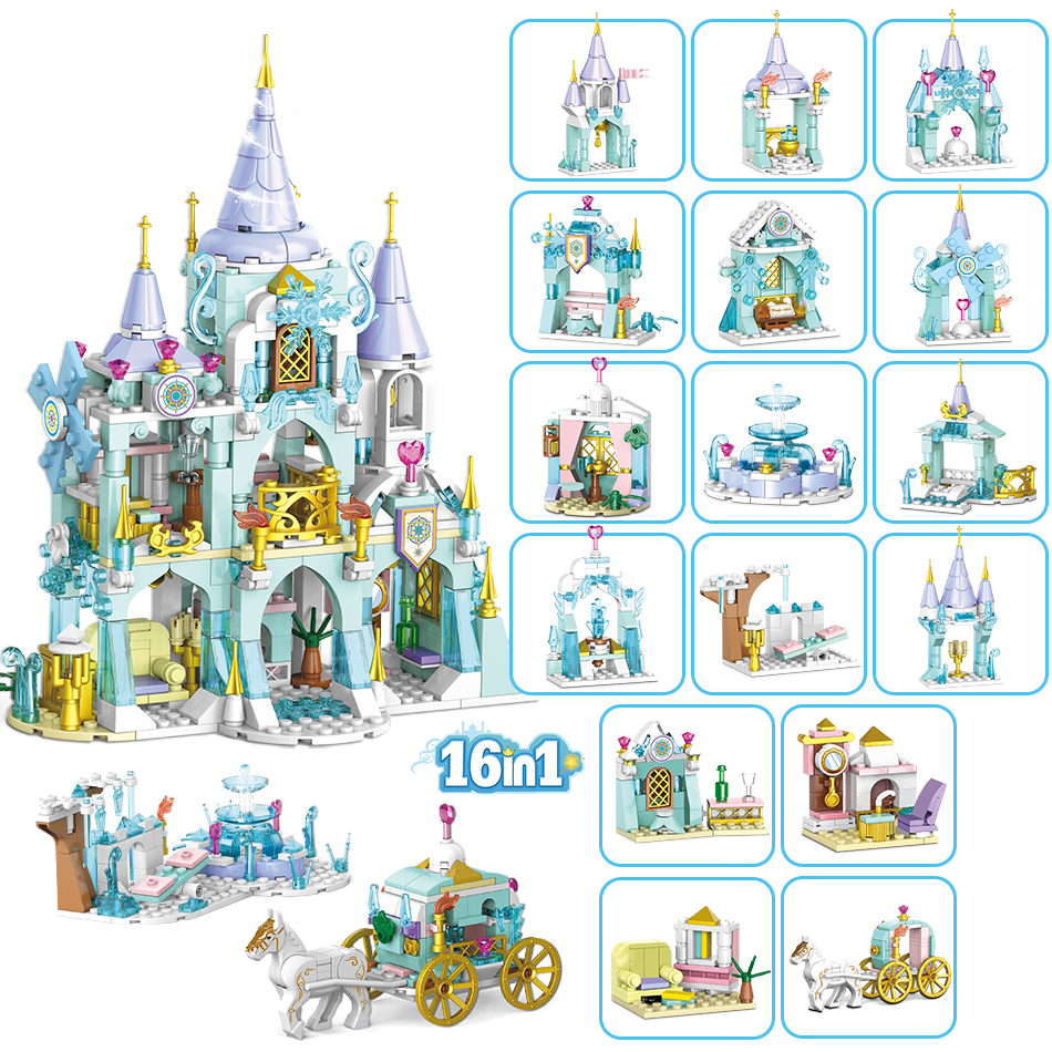 Mô Hình Lắp Ráp Lâu Đài Băng Giá Elsa